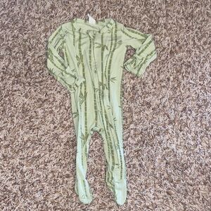 Kate Quinn Green Bamboo Print Kids One Piece